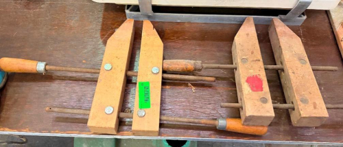 (4) WOODEN CABINET C CLAMPS.