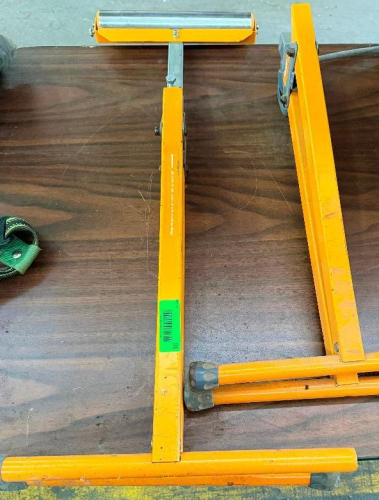 (2) FOLDING ROLLER STANDS.