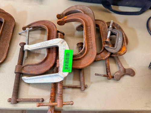(8) ASSORTED 2" - 6" C CLAMPS