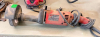 MILWAUKEE 5" STRAIGHT GRINDER WITH EXTENDED GRINDING HEAD, WHEEL GUARD, AND CORDED ELECTRIC MOTOR.