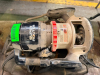 PORTER-CABLE SPEEDMATIC HEAVY-DUTY ROUTER WITH D-HANDLE BASE, DEPTH ADJUSTMENT RING, AND CORDED ELECTRIC MOTOR.