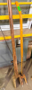 (2) HEAVY DUTY PRY BAR / FLOORING TOOLS.