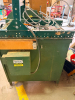 INDUSTRIAL PNEUMATIC FRAME ASSEMBLY / CLAMPING MACHINE WITH DUAL HORIZONTAL PRESSURE ROLLERS, ADJUSTABLE UPPER CLAMPING FRAME, PNEUMATIC COMPONENTS, HEAVY STEEL CABINET BASE, AND START/STOP CONTROLS. - 3