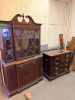 (2) PIECE DINING ROOM BUFFET AND CABINET SET.