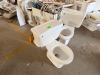 (1) LARGE LOT OF ASSORTED BATHROOM FIXTURES, SINKS, AND PEDESTALS. - 2