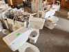 (1) LARGE LOT OF ASSORTED BATHROOM FIXTURES, SINKS, AND PEDESTALS. - 3
