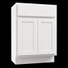 36" KOUNTRY WOOD GEORGETOWN VANITY SINK BASE CABINET WITH WHITE FINISH AND DOUBLE BUTT DOORS