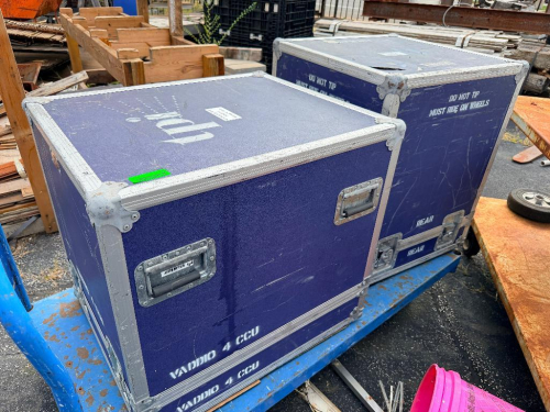 (2) ASSORTED HEAVY DUTY PLASTIC ROAD CASES.
