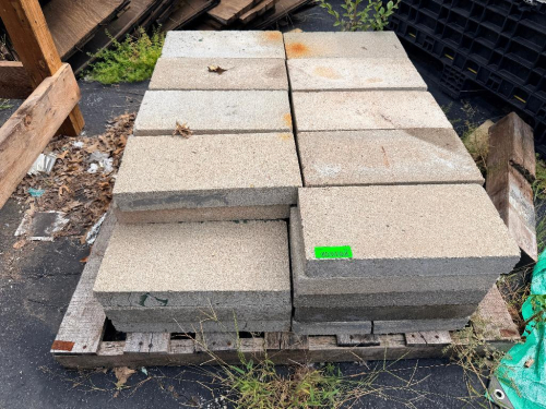 (1) PALLET OF 12" X 6" STONE PAVERS.