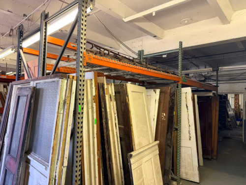 (2) 8' X 36" SECTIONS OF PALLET RACKING.