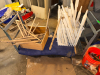 48" HEAVY DUTY WAREHOUSE CART W/ DOUBLE END HANDLES ( BLUE ) - 3
