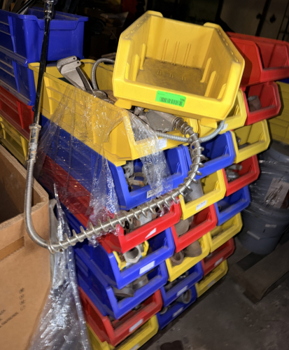 (1) PALLET OF ASSORTED HARDWARE AND FASTENERS .