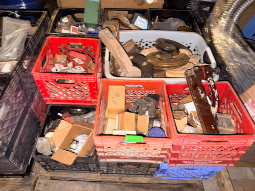 (1) PALLET OF ASSORTED HARDWARE AND FASTENERS .
