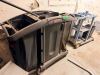 RUBBERMAID BLACK JANITORIAL CART.
