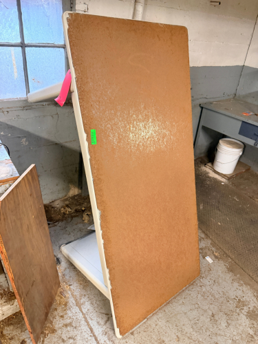 (2) 60" METAL DESKS