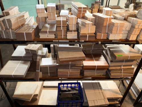 CONTENTS OF RACK - ASSORTED TILE. ASSORTED SIZE, COLOR, TYPE.