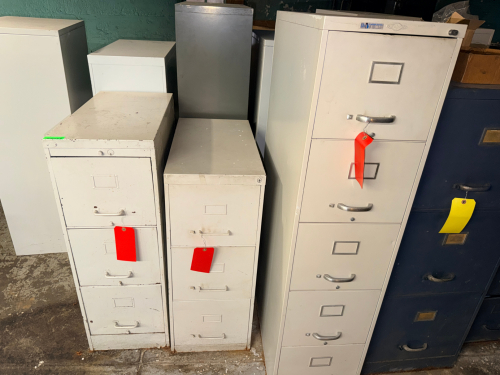 (3) ASSORTED METAL FILE CABINETS.