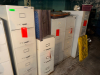 (4) ASSORTED METAL FILE CABINETS.
