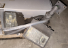 (2) OUTDOOR METAL HALIDE DOWN SPOT LIGHTS.