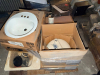 PALLET OF ASSORTED LAVATORY SINKS.
