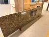 12' GRANITE COUNTERTOP WITH UNDERMOUNT DOUBLE-BOWL STAINLESS STEEL SINK, POLISHED FRONT EDGE, FAUCET/ACCESSORY CUTOUTS, AND MATCHING GRANITE END SECTION. - 3