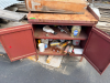 48" TWO DOOR METAL TOOL CABINET W/ WORK TOP.