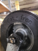 (2) FLAT FREE TIRES WITH CASTERS - 3