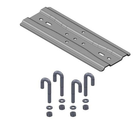 (1) CHANNEL RACK TO RUNWAY MOUNTING PLATE