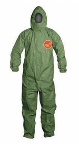 (4) HOODED CHEMICAL RESISTANT COVERALLS