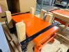HYDRAULIC SCISSOR LIFT TABLE WITH FOOT-PUMP OPERATED LIFT MECHANISM, MANUAL RELEASE CONTROL, STEEL PLATFORM, CASTERS AND PUSH/PULL HANDLE. - 2