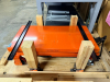 HYDRAULIC SCISSOR LIFT TABLE WITH FOOT-PUMP OPERATED LIFT MECHANISM, MANUAL RELEASE CONTROL, STEEL PLATFORM, CASTERS AND PUSH/PULL HANDLE. - 4