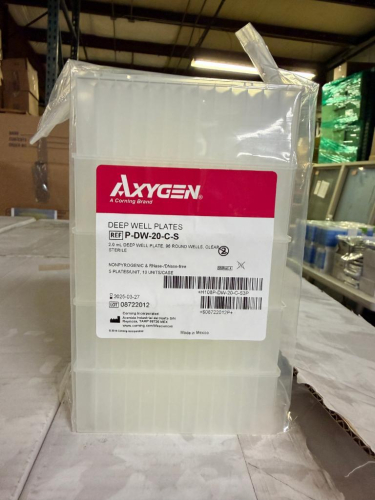 (4) CASES OF AXYGEN DISPOSABLE REAGENT RESERVOIRS, 50 ML CAPACITY, INDIVIDUALLY WRAPPED AND STERILE. NONPYROGENIC AND RNASE/DNASE-FREE. 100 RESERVOIRS PER CASE.