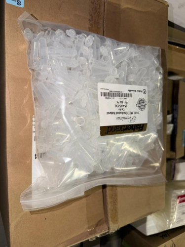 FISHERBRAND PREMIUM 2.0ML GRADUATED NATURAL MICROCENTRIFUGE TUBES, 500 TUBES PER PACKAGE.