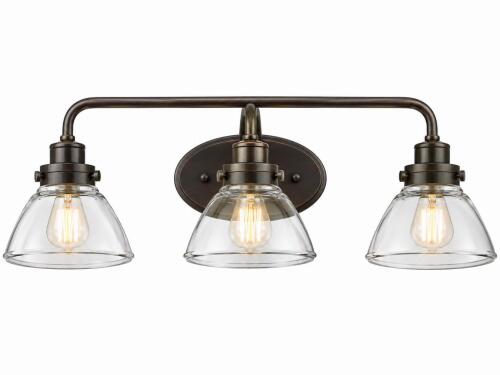 3-LIGHT BATHROOM VANITY LIGHT FIXTURE<br/>