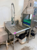 36" X 30" LEFT SIDE STAINLESS SOIL TABLE W/ SPRAYER AND SINK.