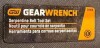 GEARWRENCH SERPENTINE BELT TOOL SET WITH RATCHETING WRENCH, EXTENSION HANDLE, ASSORTED SOCKETS, CROWFOOT WRENCHES, DRIVE ADAPTERS, AND MOLDED PLASTIC CARRYING CASE. - 3