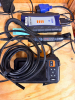 NEXIQ USB-LINK 2 HEAVY-DUTY VEHICLE DIAGNOSTIC COMMUNICATION ADAPTER WITH BLUETOOTH CONNECTIVITY, JASTIND DIGITAL CIRCUIT TEST LIGHT, HANDHELD DIGITAL INSPECTION CAMERA WITH FLEXIBLE PROBE, AND ASSORTED CONNECTION CABLES.