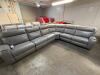 MACYS SHEELER FAUX LEATHER 6PC MANUAL RECLINING SECTIONAL - 2