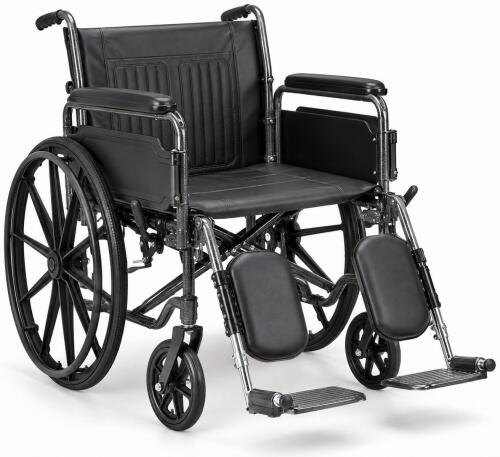 NOVA 24 INCH WHEELCHAIR WITH DETACHABLE ARMS AND ELEVATING LEG RESTS