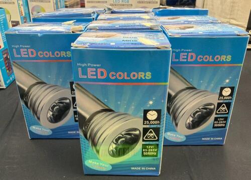 (10) HIGH POWER LED COLOR LIGHT BULBS