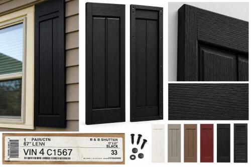 PLY GEM BLACK EXTERIOR SHUTTERS