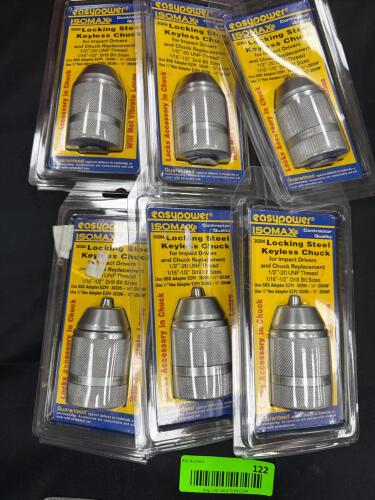 (6) LOCKING STEEL KEYLESS CHUCKS