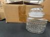 (12) DECORATIVE GLASS CANDY JARS WITH LIDS