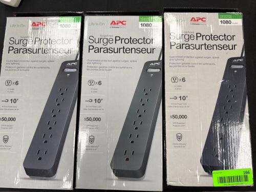 (3) APC SURGEARREST 6-OUTLET SURGE PROTECTORS