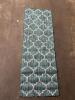 TEAL & CREAM GEOMETRIC RUNNER RUG