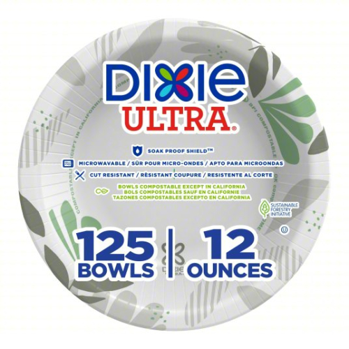 (4) PACKS OF (125) HEAVY-WEIGHT PAPER BOWLS