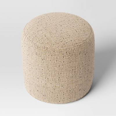 (1) UPHOLSTERED POUF OTTOMAN