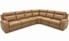 MACYS SHEELER FAUX LEATHER 6PC RECLINING SECTIONAL POWER MIDDLE MANUAL ENDS