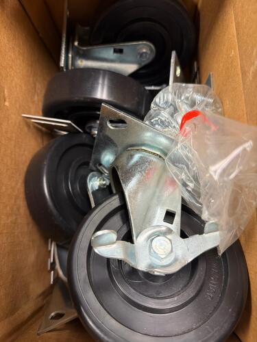 (4) PLATE-MOUNT CASTER WHEELS
