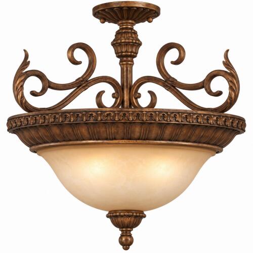 MAYAN GOLD CONVERTIBLE SEMI-FLUSH LIGHT